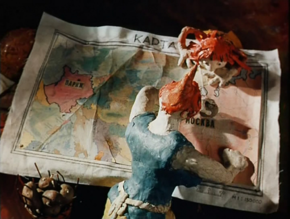 Красная шапочка мультфильм пластилиновый бабушка рисует лицо